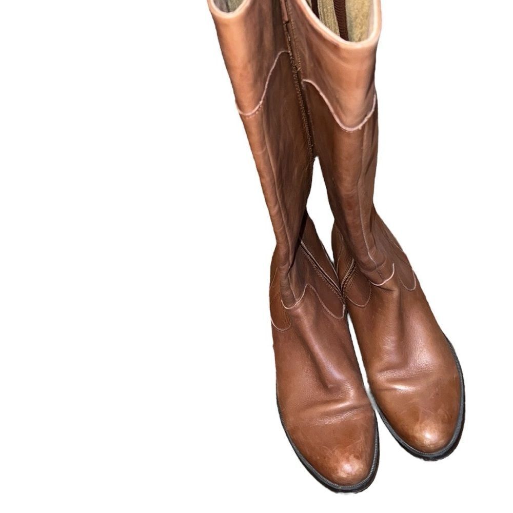 Corso Como Brown Leather Boots Size 7.5 M